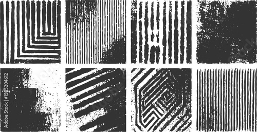 set of grunge texture Vintage halftone texture pack grunge distressed dots, Light black and white grunge background. Abstract texture of dust transparent background.