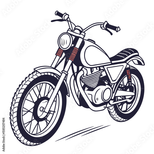 Dark blue and red motorcycle motorbike vehicle
