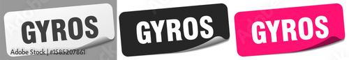 gyros sticker. gyros sticker set on white background