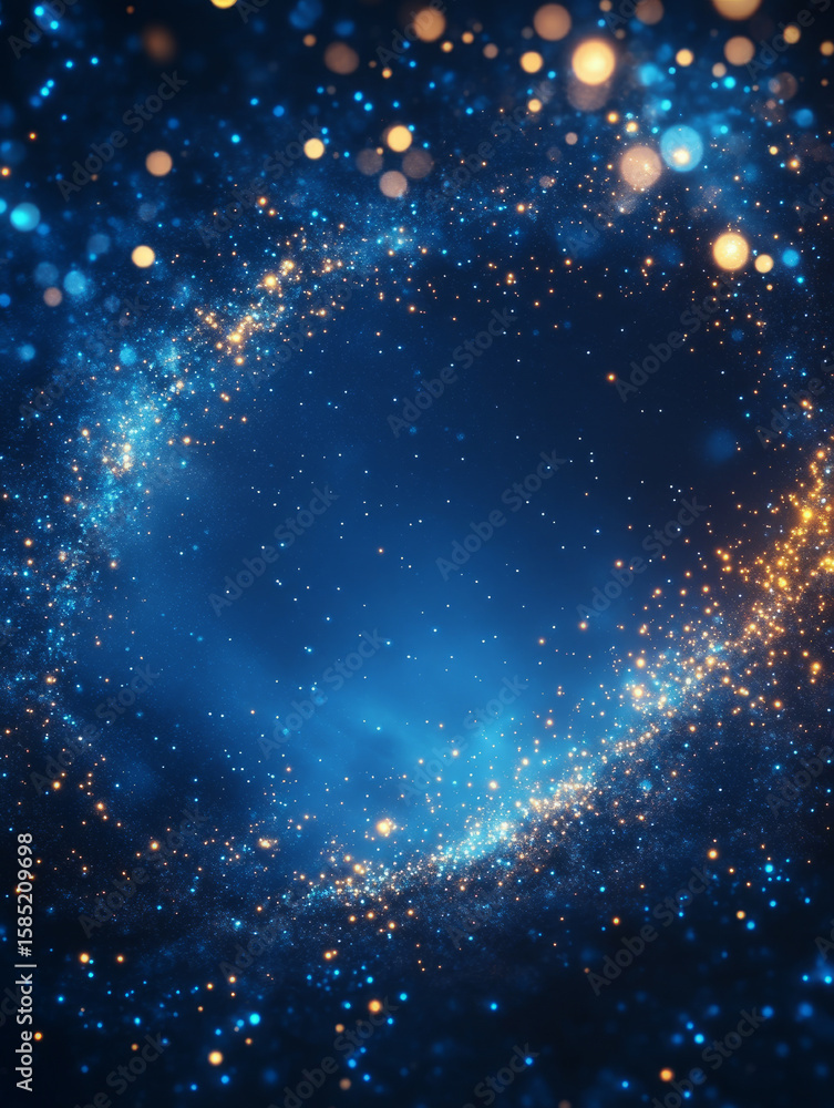 Fototapeta premium Stunning cosmic scene with glowing stars and a celestial glow.