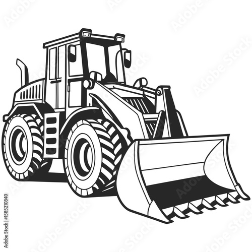 Heavy construction loader vehicle heavy equipment machinery
