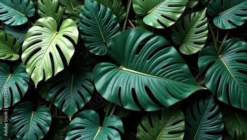 Wallpaper Mural A multitude of vibrant tropical leaves. Torontodigital.ca