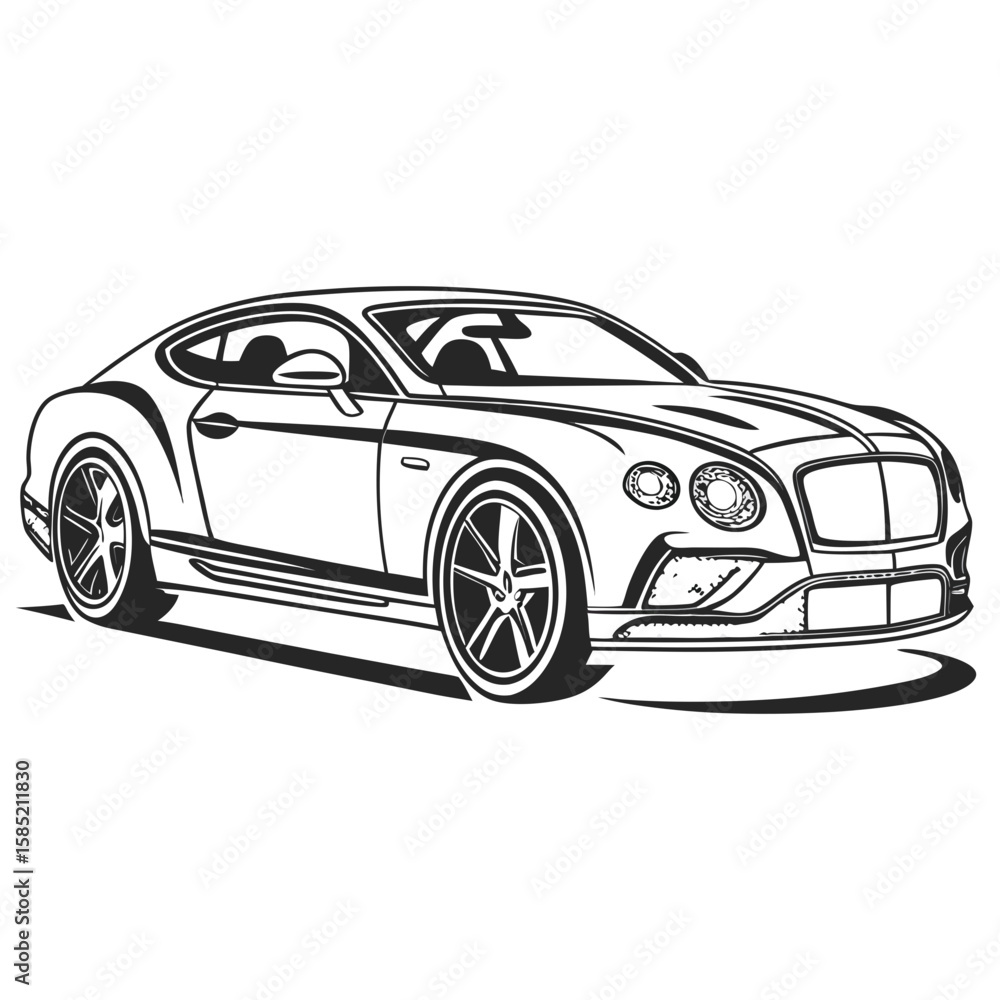 Naklejka premium Luxury Coupe Sports Car luxury car automotive
