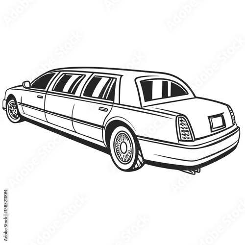 Luxury limousine side view luxury car vehicle