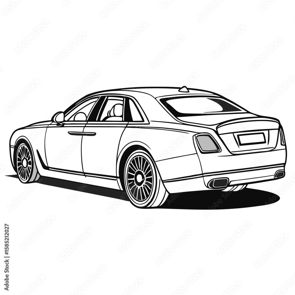 Fototapeta premium Luxury sedan with sunroof luxury car automotive