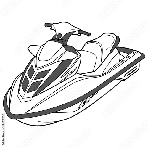 Sleek jet ski watercraft personal watercraft recreation
