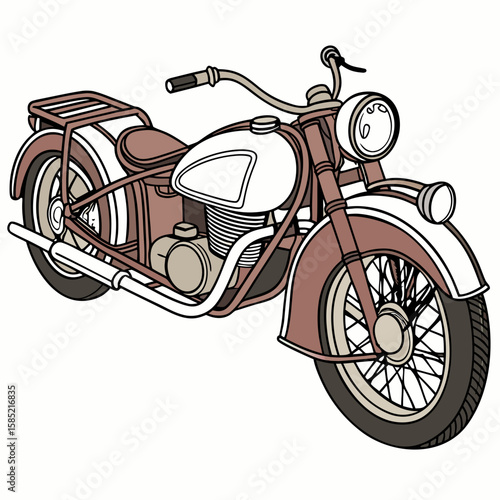 Vintage motorcycle with sidecar motorbike retro