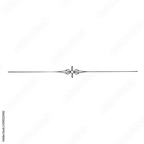 Single page separator with decorative motif on transparent background, minimalist design