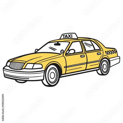 Yellow taxi cab vehicle
