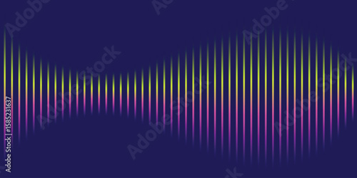 Abstract Sound Wave Visualization Colorful Gradient Lines Representing Audio Frequency