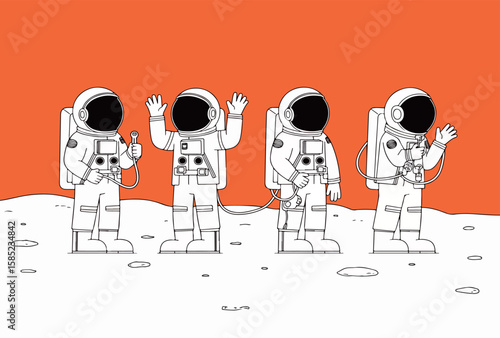 Astronauts on the Moon