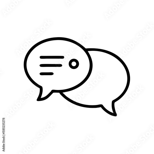 Speech bubbles in minimalistic style for communication concept  