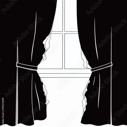 Black and White Window Curtains