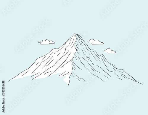 Minimalist Mountain Illustration