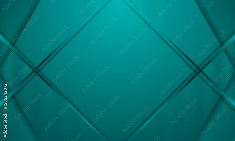 Obraz premium Elegant minimal futuristic teal gradient background-Modern curve line vector for banner, poster, seminar, campaign, business, corporate-Abstract lighting shape pattern background with line strip