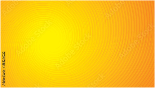 Vortex tunnel effect in yellow and orange. Dimension 16:9. Vector illustration.