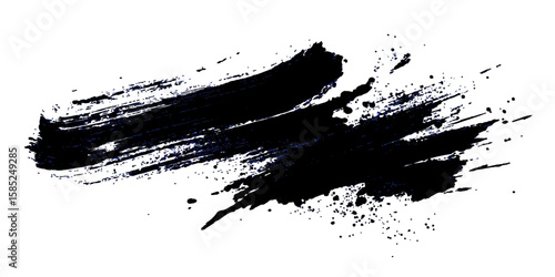 Ink splashes stencil very detailed collection. High quality manually traced. Retro grunge banners set
