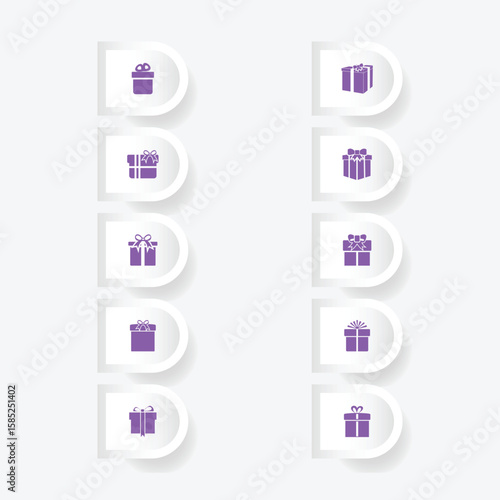 Gift boxes collection presents for celebrations holidays and surprises