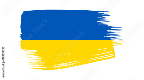 Ukrainian national flag in grunge style