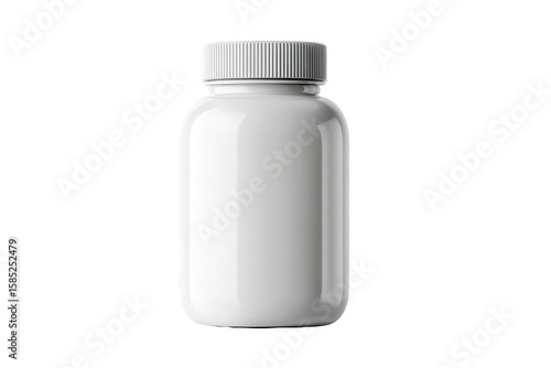 Blank white plastic pill bottle (42)