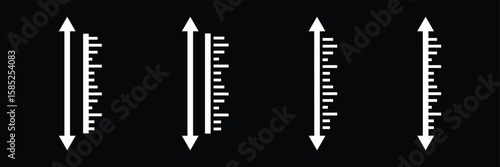 height measure person icon vector sign