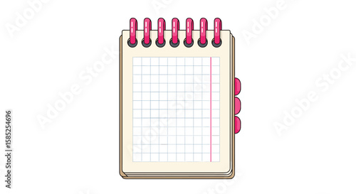 Organized daily planner and scheduler with tabs for effective time management and productivity tracking