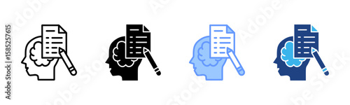 Strategic Planning icon set multiple style collection