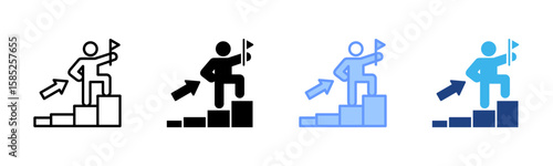 Success icon set multiple style collection