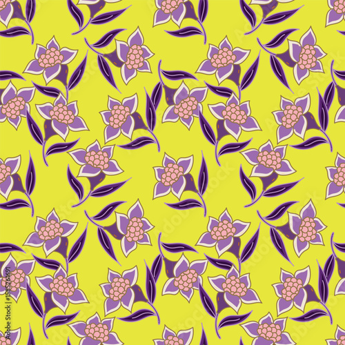 vintage floral seamless pattern. Rich with nostalgia and classic elegance, this pattern evokes the charm of a bygone era for print and textile
