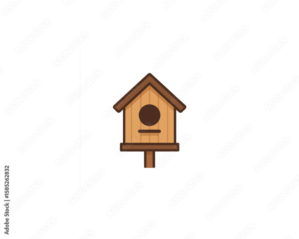Bird House icon vector art illustration Bird House icon vector art illustration