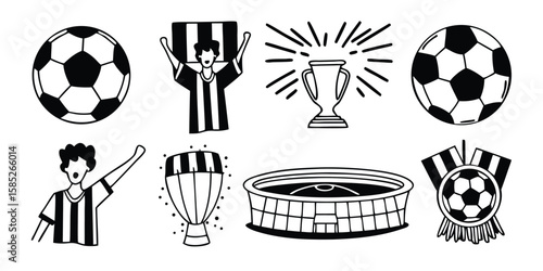 Argentina Soccer Sports Icon Set with 24 Variations on transparent background This soccer sports icon set features unique variations Perfect