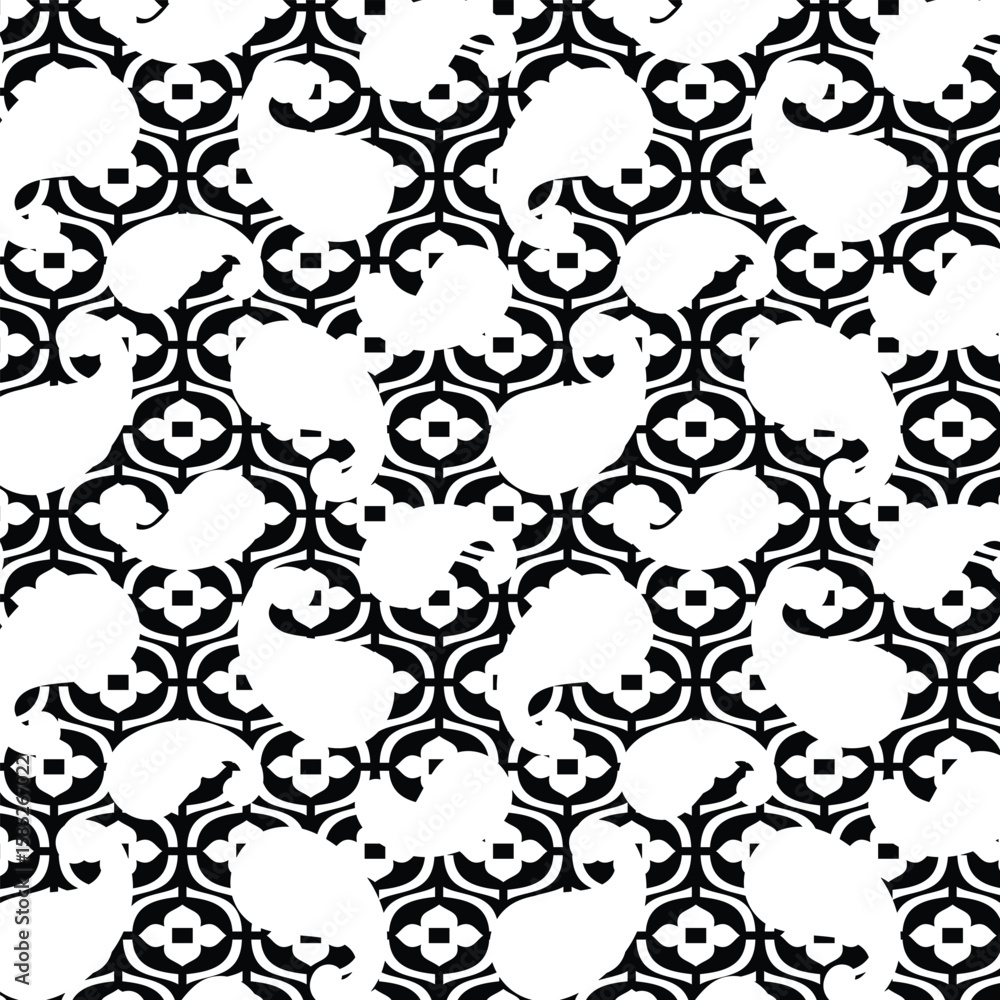 Fototapeta premium Floral Pattern, Paisley Design For Fabric print, Background, texture.