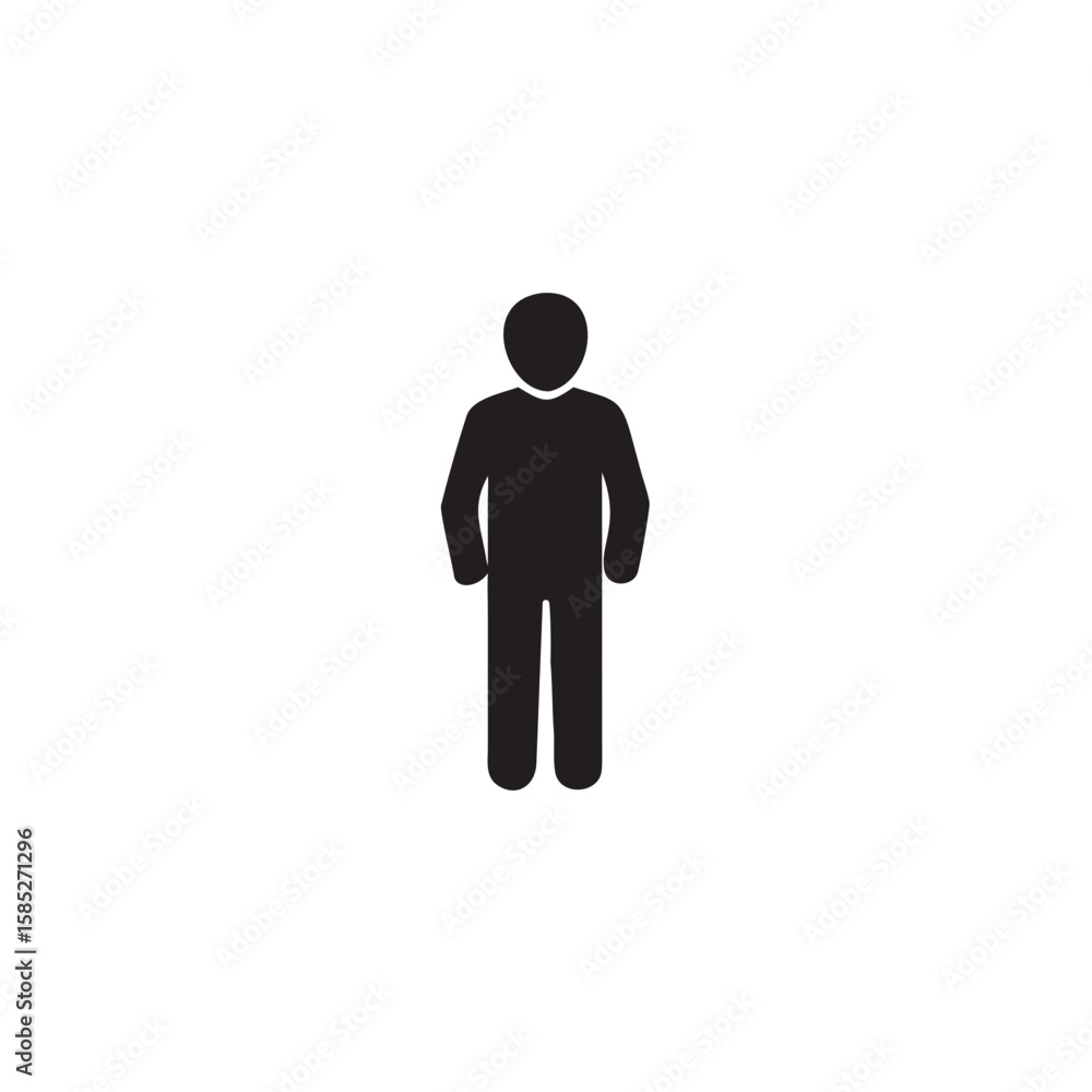 Simple Male Icon – Minimal Man Symbol Silhouette
Simple Male Icon – Minimal Man Symbol Silhouette