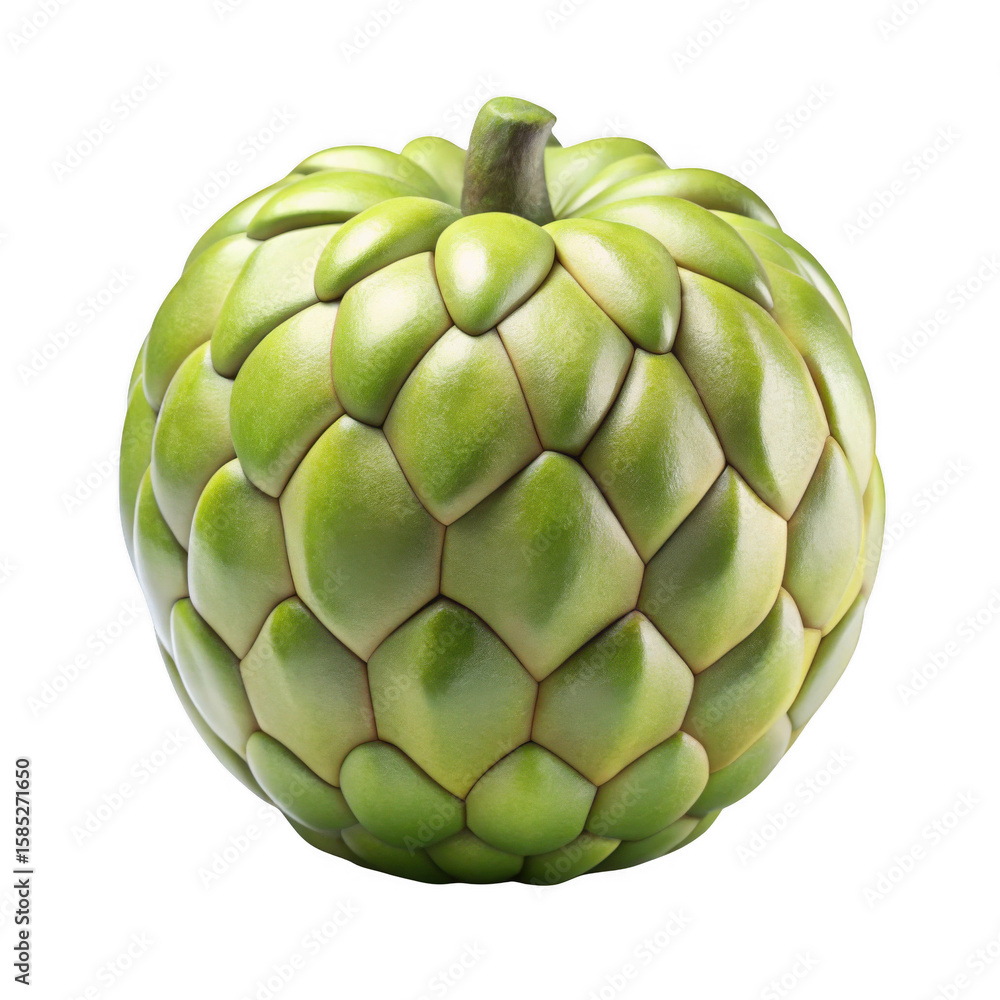 Fototapeta premium Fresh Green Cherimoya Tropical Fruit