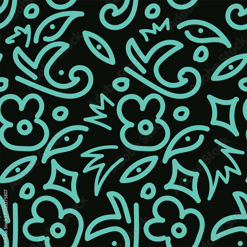 vintage floral seamless pattern. Rich with nostalgia and classic elegance, this pattern evokes the charm of a bygone era for print and textile
