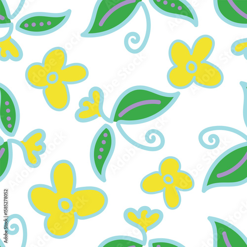 vintage floral seamless pattern. Rich with nostalgia and classic elegance, this pattern evokes the charm of a bygone era for print and textile
