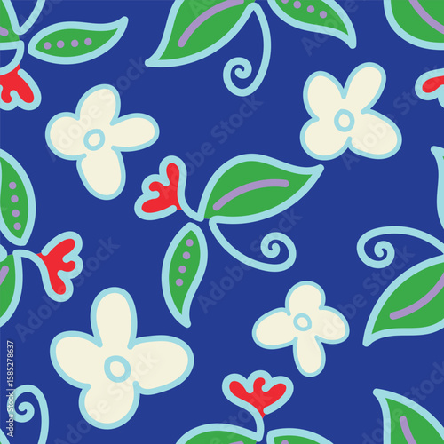 vintage floral seamless pattern. Rich with nostalgia and classic elegance, this pattern evokes the charm of a bygone era for print and textile

