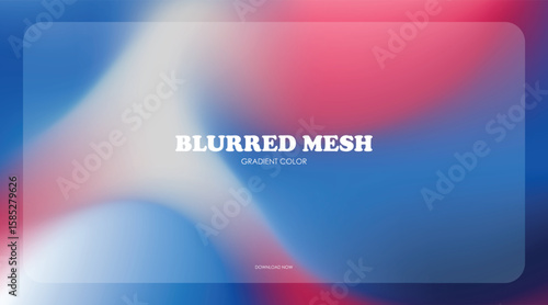 gradient blurred mesh blue, white and red colorful background