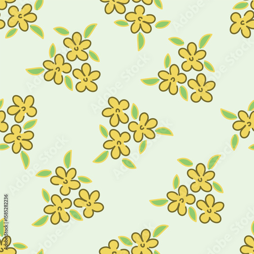 vintage floral seamless pattern. Rich with nostalgia and classic elegance, this pattern evokes the charm of a bygone era for print and textile
