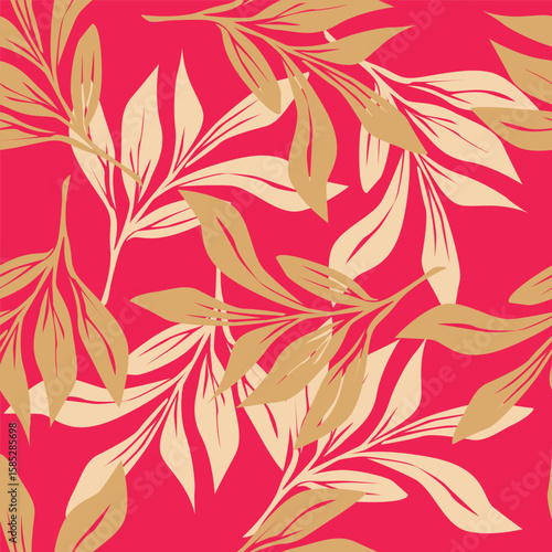 Beautiful seamless floral pattern with intricate botanical details, perfect for textiles, wallpapers, packaging, and digital prints