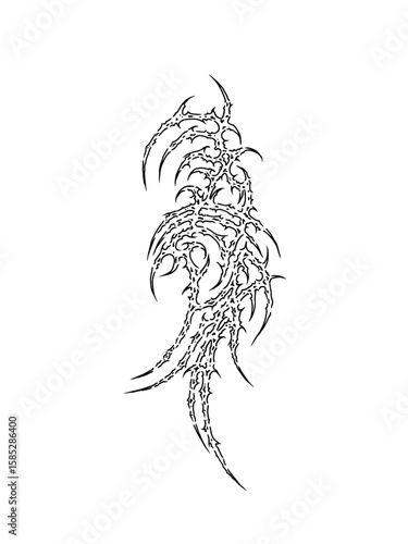 cybersigilism tattoo design for body