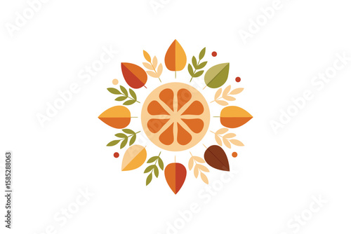 Dried Herbs And Fruit Sketch Vector Icons In Boho Style