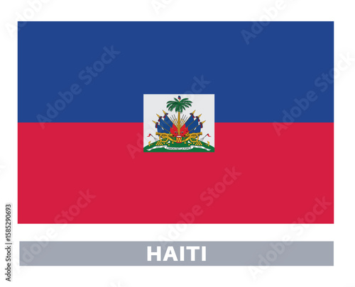 Flag of haiti. Flag icon. Standard colors. Standard size. Rectangular flag.