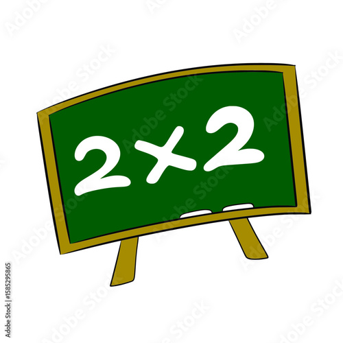chalk board school education icon illustration design