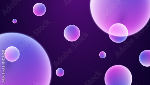 3D ball abstract Background. Soft Gradient with minimal bounce ball with shadow and light effect. Realistic 3d bubble background.
