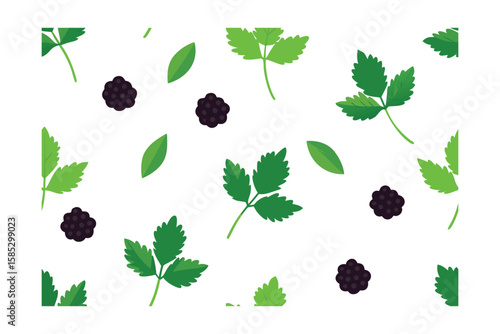 Watercolor Seamless Pattern Of Soft Green Parsley