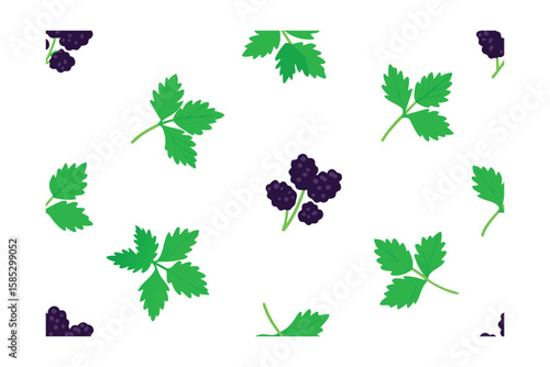 Watercolor Seamless Pattern Of Soft Green Parsley