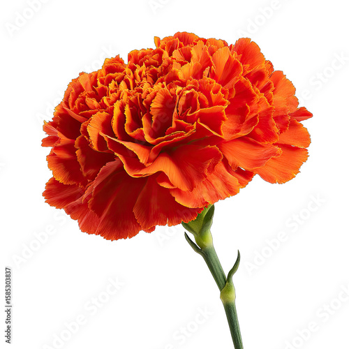 Close-up of a vibrant orange carnation