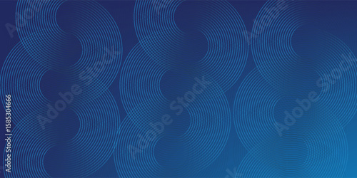 Bright blue dynamic abstract vector background with diagonal lines. 3d cover of business presentation banner for sale event night party. Fast moving soft circle wave line stripe decoration