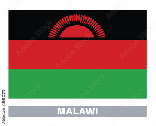 Free Download  Flag of malawi. Flag icon. Standard colors. Standard size. Rectangular flag. - GFXLoad